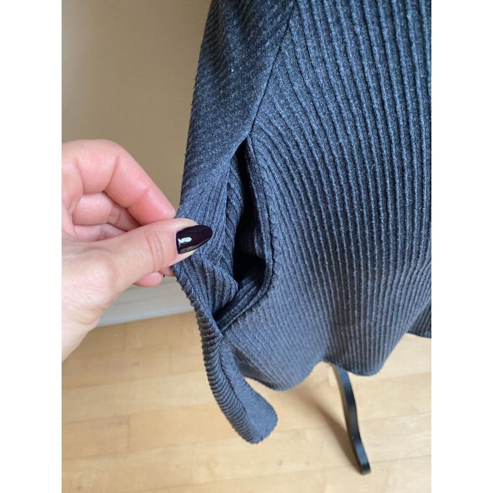BP Women Ribbed Dress BNWOT Gray Racerback Skater Pockets - Picture 5 of 7